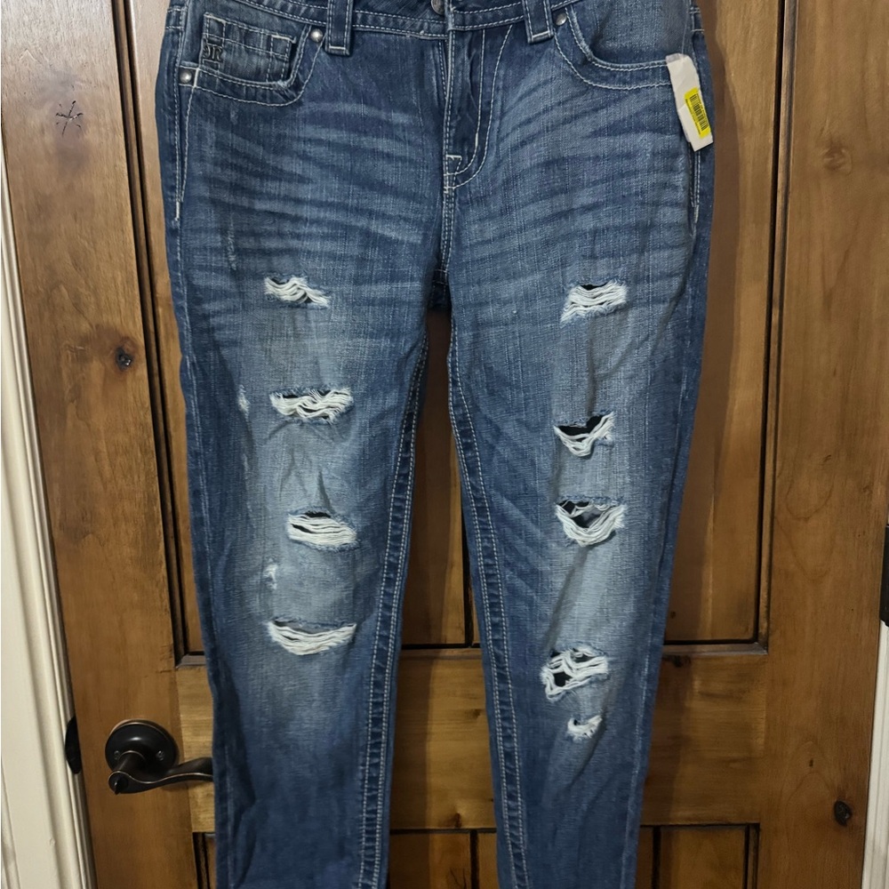 Miss Me Blue Ripped Boyfriend Jeans